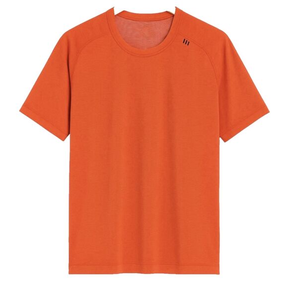 Lululemon Metal Vent Tech 2.0 Seamless Short Sleeve XXL Orange Training Shirt - Picture 1 of 6